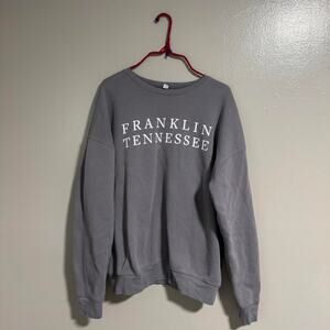 Franklin, Tennessee gray & white long sleeve crewneck sweatshirt! women's large